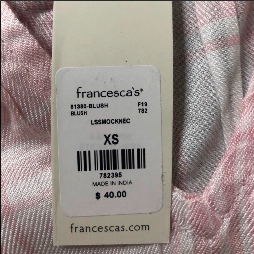 Francesca’s Harper extra small heritage smock neck top blouse - Picture 2 of 11